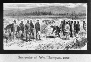 Illustrated London news :Surrender of William Thompson to Brigadier-General Carey. [London, 1865]