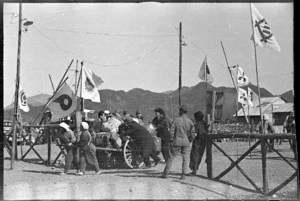 Repatriation operations at the port at Senzaki, Japan