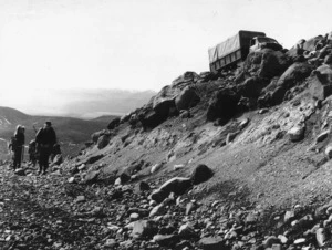 Army truck and soldiers on Argo Road