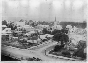Part 2 of a 5 part panoramic view of Wanganui from Cook's Gardens - Photograph taken by W J Harding