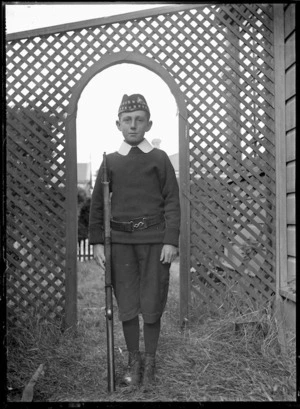 William Godber, 1908, in uniform of a Public School cadet.