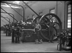 Petone Railway Workshops. Gas engines, 75 HP.