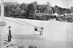 Cable tram across the Taramakau River