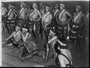 Group of World War 2 Maori Battalion soldiers which took part in a command performance before the King of Egypt in Cairo