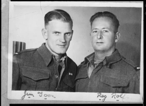 Drivers Jim Toon and R Rolfe of the Fourth Reserve Mechanical Transport (RMT) company, World War II