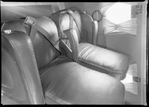 Vynide covers on seats of Dakota aircraft