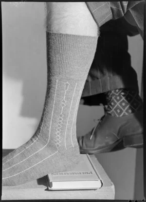 Man's foot in sock