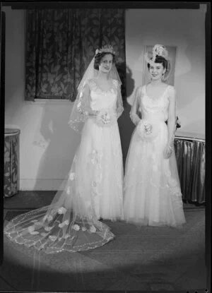 Models in wedding gowns