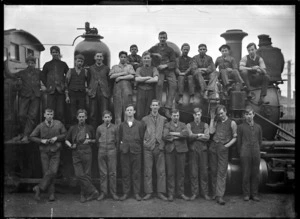 Fitters' and turners' apprentices at the Petone Railway Workshops, July 1913.