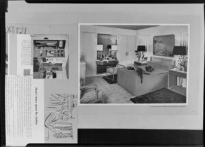 Bedroom with inlaid linoleum