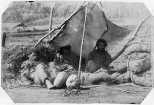 Maori group selling melons and peaches