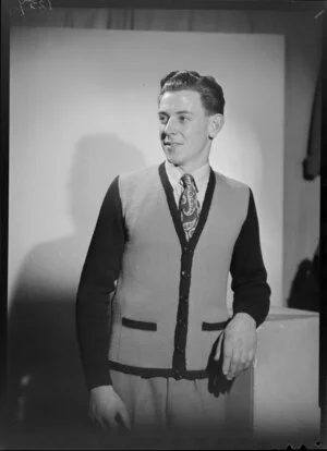 Man wearing knitted vest