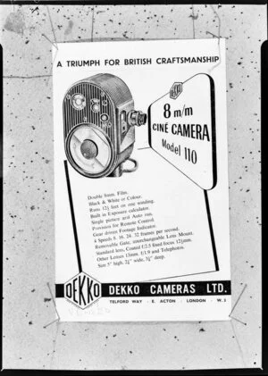 Copy of a Dekko camera pamphlet