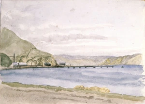 Dillberg, Gustaf, 1858-1934 :Patent Slip, Evans Bay, Wellington. Jany 1885