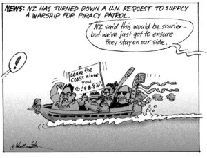 Smith, Ashley W, 1948-: NEWS; NZ has turned down a U.N. request to supply a warship for piracy patrol. 23 March 2011