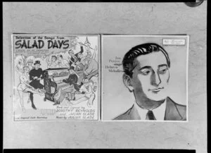 'Selection of the Songs From Salad Days' & 'Jan Peerce Sings Hebrew Melodies' record covers