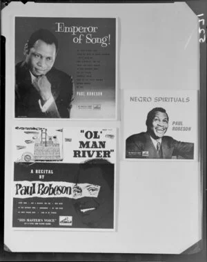 Three Paul Robeson record covers