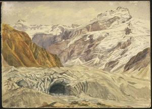 [Huddleston, Francis Fortescue Croft], 1844?-1922 :Ice cave, Mueller Glacier. Jan 92.