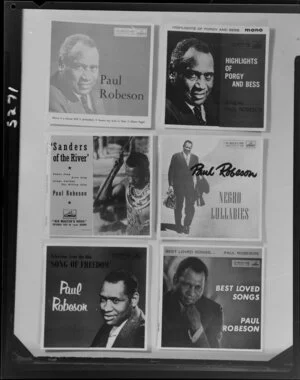 Six Paul Robeson record covers