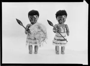 Two Maori warrior dolls