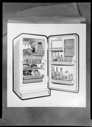 Drawing of Frigidaire refrigerator