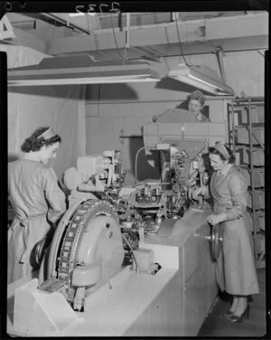 Women sorting tobacco leaves