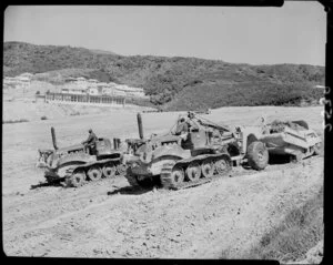 Vickers tractors, Titahi Bay, Wellington