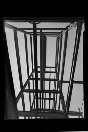 Steel girders for Shell building, The Terrace, Wellington
