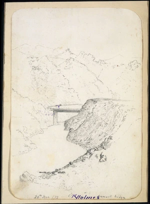 Holmes, Katherine McLean, 1849-1925 :Cromwell Bridge, Dec 20, [18]72.
