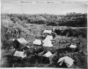 Charles Finnerty's survey camp, Waimate Plains, Taranaki