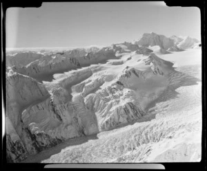 Mount Cook Air Services Cessna aircraft flying over Franz Josef Glacier, West Coast Region