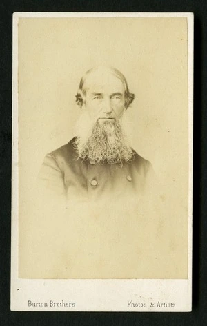 Burton Brothers (Dunedin) fl 1868-1896 :Portrait of Octavius Hadfield