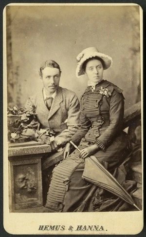 Hemus & Hanna (Auckland) fl 1879-1882 :Portrait of Edward Ker Mulgan and his sister Mrs Christian