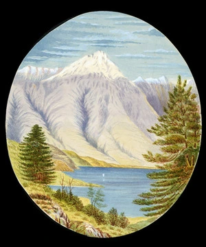 Hamley, Joseph Osbertus, 1820-1911 :[Frankton Arm, Lake Wakatipu and the Remarkables, from Queenstown Hill. 1870s?]