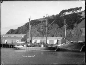 Schooner Enterprise docked at Port Chalmers.