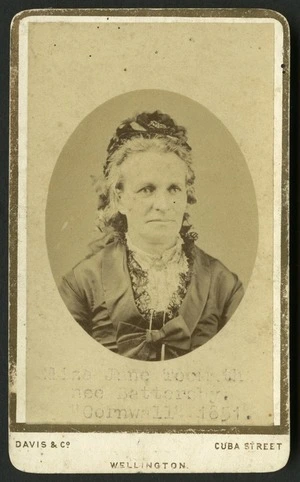 Davis & Co (Wellington) fl 1878 :Photograph of Jane Toomath