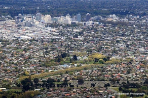 Effects of the Canterbury earthquakes of 2010 and 2011, particularly aerial views of Christchurch city, suburbs, and coastline post earthquake