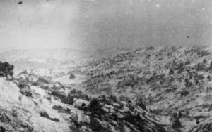 View of a snow covered landscape, Gallipoli, Turkey