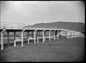 The "Pipe Bridge" for carrying traffic and the water main from Wainuiomata Reservoir to Wellington.