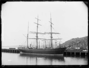 Sailing ship Howard berthed at Port Chalmers