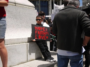 Photographs of a protest made by Iraqi Assyrian Christians, Wellington