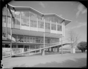 Awapuni Grandstand building exterior, Palmerston North