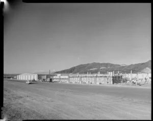 Construction of the Wool Store building, Seaview, Lower Hutt
