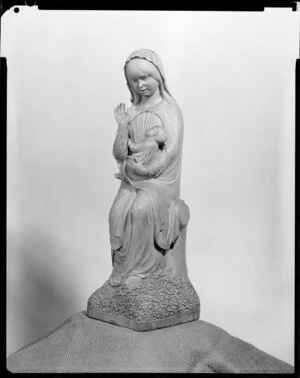 Sculpture of [Virgin?] and child by James Gawn