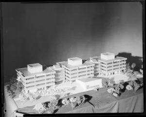 Architects concept model of the Massey University Science block, Palmerston North