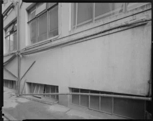 Close-up of exterior of Kelvin Chambers, cnr of The Terrace and Bolton Street, Wellington