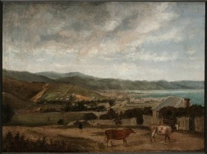 [Barraud, Charles Decimus] 1822-1897 :Nairn Street, upper Willis Street, Wellington. Painted about 1856