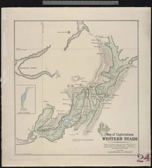 [New Zealand. Department of Lands and Survey] : Map of Explorations Western Otago [map]. 1896