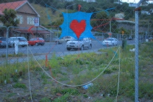 Effects of the Canterbury earthquakes of 2010 and 2011, particularly showing decorated road infrastructure, Sumner