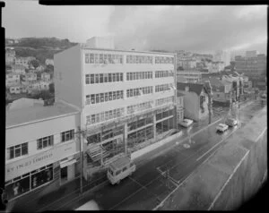 Arnold & Wright building under construction, Willis Street, Wellington